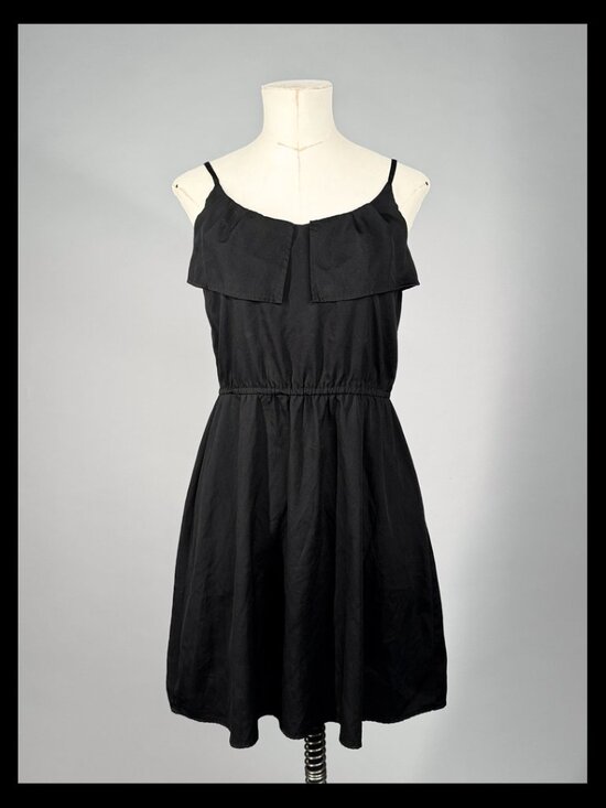 H&M Dresses & Skirts - H&M Black Spaghetti Strap Mini Dress Flap Bodice Size 8 EUR 38